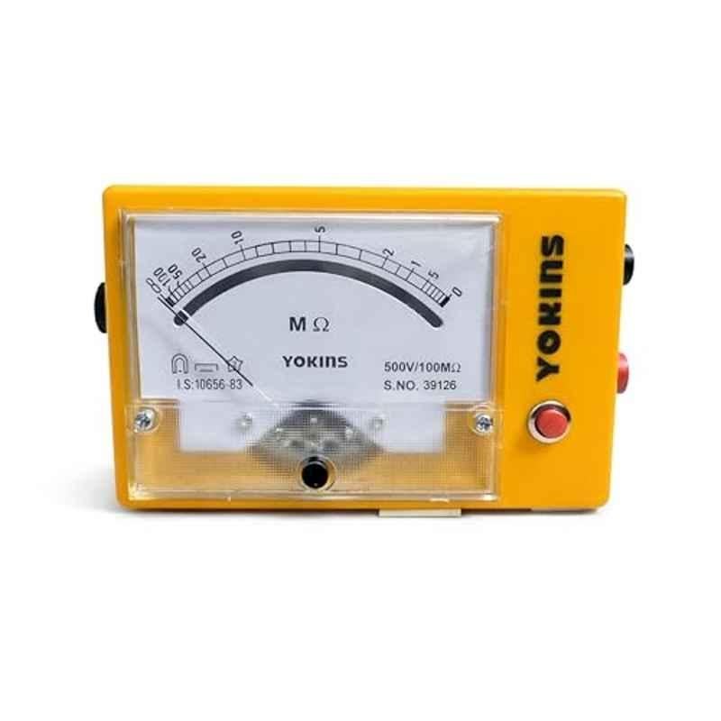 Yokins 500V 100 Mohms ABS Analog Megger Insulation Tester with Battery & Leads, BA-501
