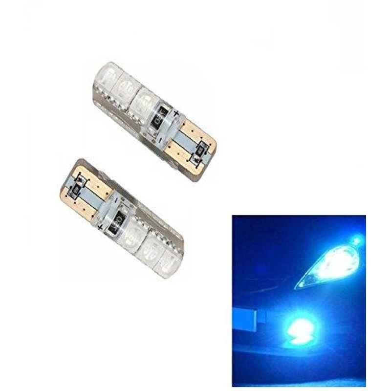 AOW 6 SMD (Blue) Gel LED Parking Bulb Pilot Light/License Plate car Lights For Tata Safari Storme (Pair/12V)