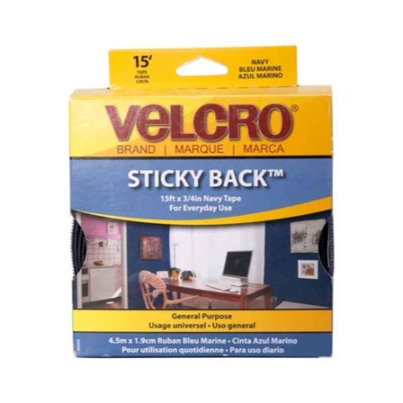 Velcro 450x1.9cm Black Sticky Back Adhesive Tape Roll, 138881