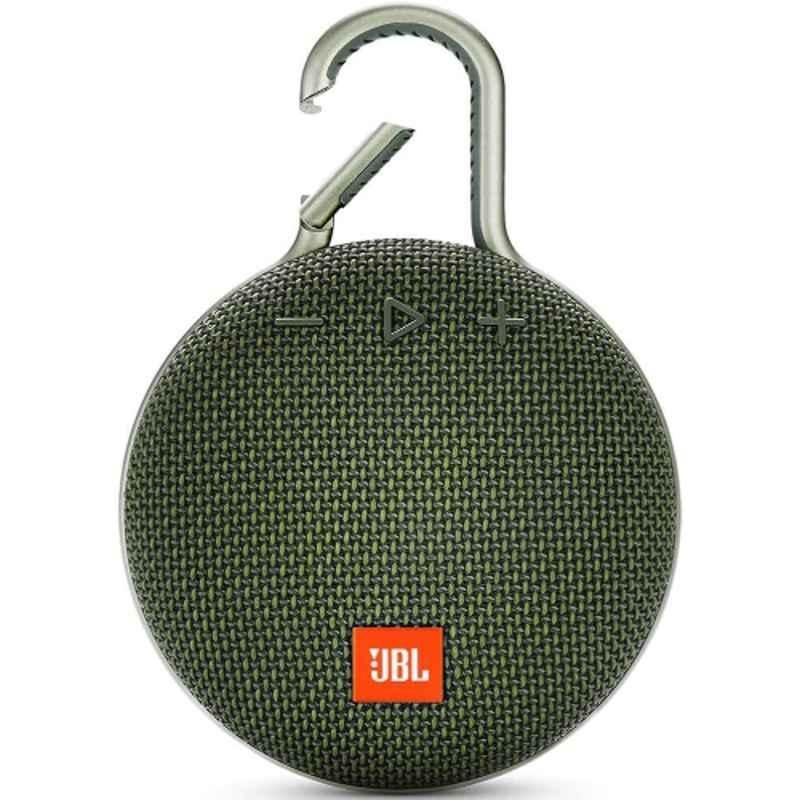 JBL Clip 3 10hrs 1000mAh Green Portable Bluetooth Speaker, JBL-CLIP3-GREEN