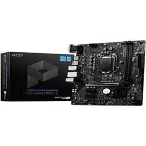 MSI H510M PRO-E 3200MHz DDR4 Black Motherboard with Supports Intel Core 11th Gen Processors, 911-7D23-002