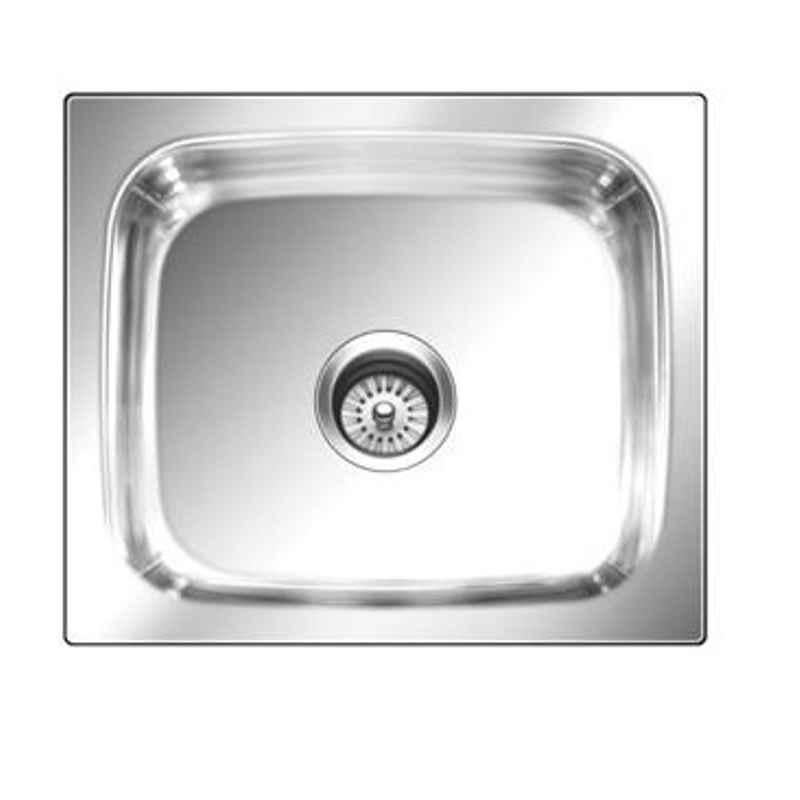 Nirali Grace Plain Satin Finish Kitchen Sink, Size: 485x410 mm