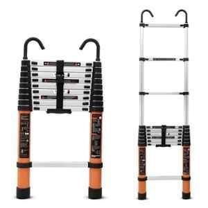 Plantex 150kg 9.5ft 10 Steps Aluminium Orange Telescopic Ladder