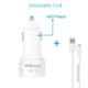 Portronics Car Power 1Q White 3A Quick Car Charger with Single USB Port, POR-392 (Pack of 5)