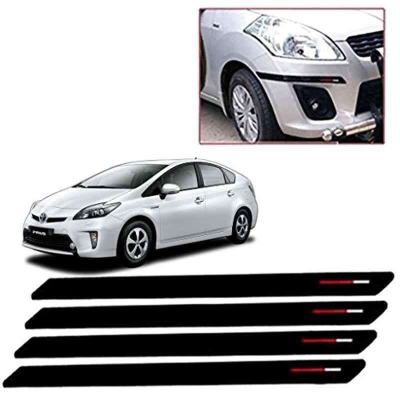 Kozdiko 4 Pcs Black & Red Bumper Protector Set for Toyota Prius