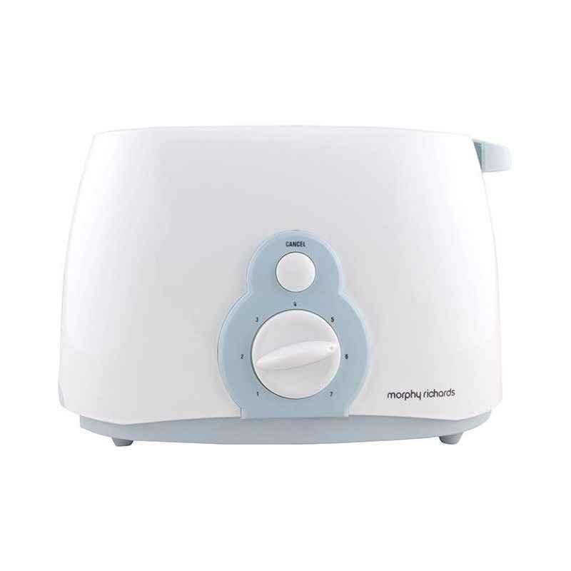 Morphy Richards 2 Slices 800W White Pop Up Toaster, AT-202