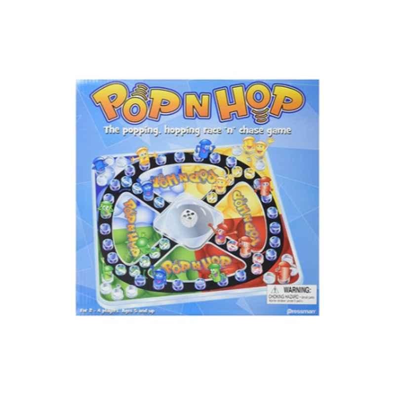 Pressman Pop'n Hop Popping, Hopping Race & Chase Board Game, 1704-06