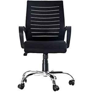 Shradha 55.88x60.96x88.9cm Metal Black Medium Back Office Chair
