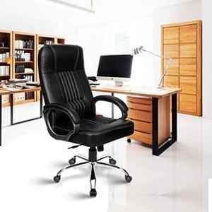Rose Line Leatherette Black High Back Executive Chair