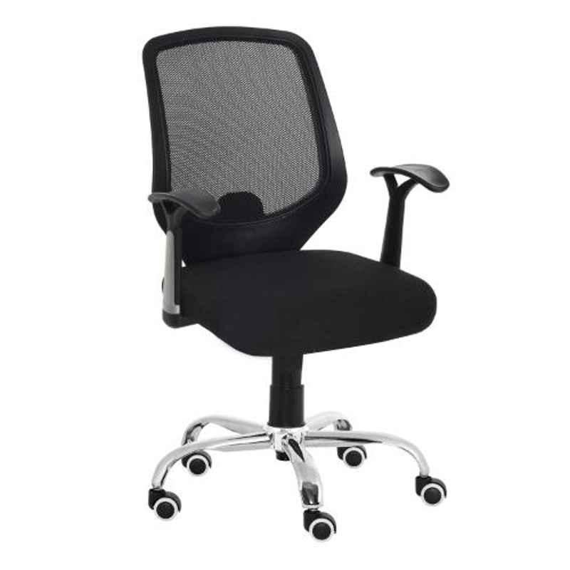 Da Urban Neptune Black Medium Back Revolving Office Chair