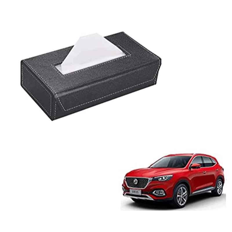 Kozdiko 100 Pulls PU Leather Grey Car Tissue Paper Box with 200 Sheets for MG Hector