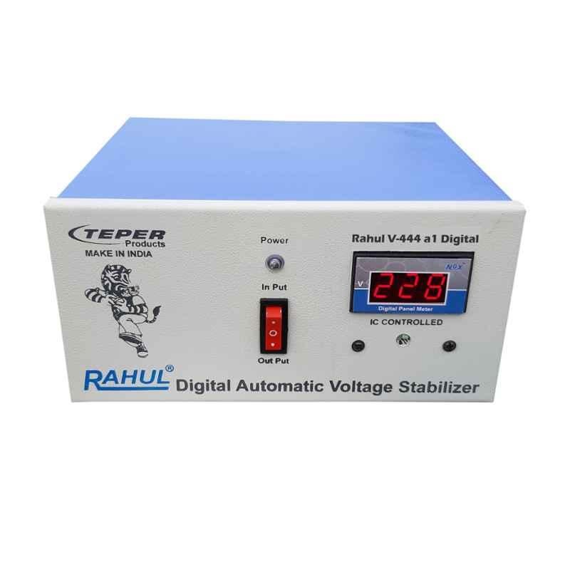 Rahul V-444 A1 Digital 1kVA 4A 100-280V 5 Step Automatic Voltage Stabilizer for Computer, Washing Machine & 180-290L Refrigerator