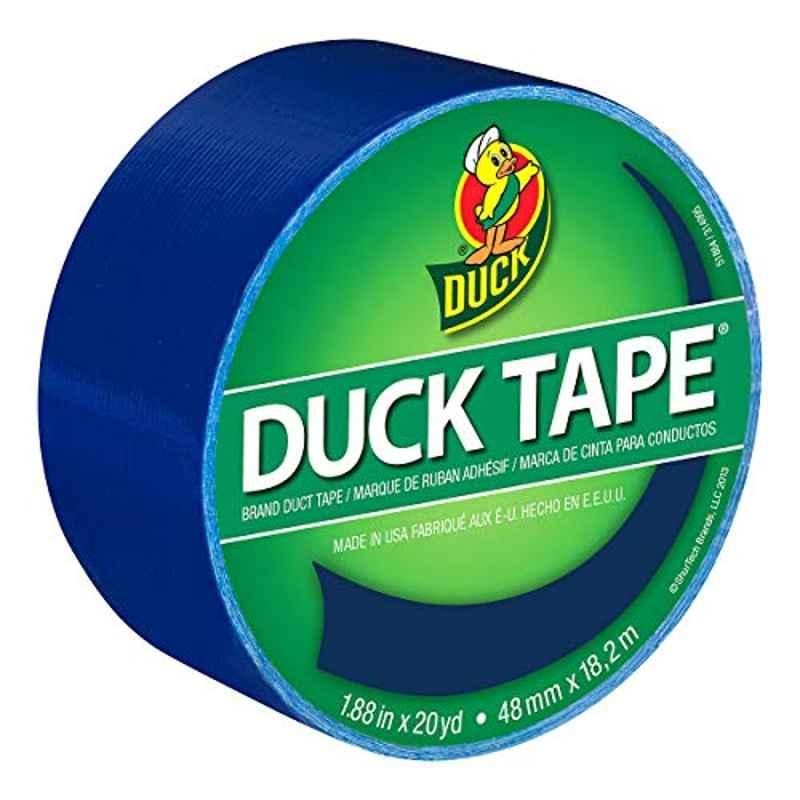 Duck 20 yard Vinyl, Plastic & Cotton Navy Blue Duct Tape, 1304959