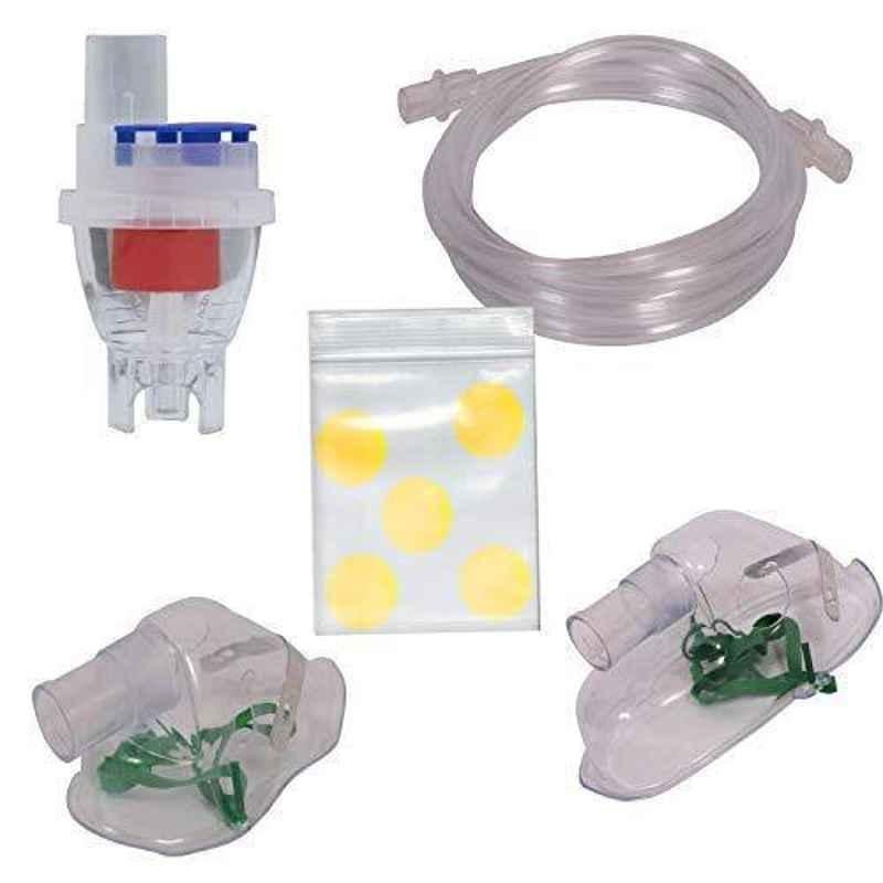 Olzvel Combo of Nebulizer Cup, Adult Mask, Child Mask, 2m Air Tube & Air Filter