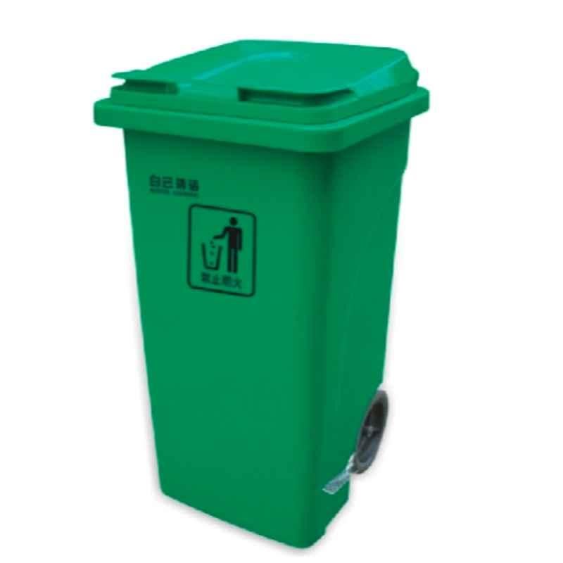 Baiyun 49x54x93cm 120L Green Foot Control Garbage Can, AF07305A