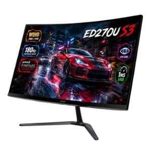 Acer ED270U S3 27 inch 2560x1440p VA Panel WQHD Black LED Monitor, UM.HE0SI.302