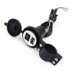 Meenu Arts Motorcycle Bike Mobile Phone USB Charger Power Adapter 12v (Waterproof) for Honda CBF Stunner