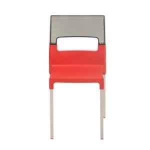 Supreme Diva Red & Black Chair without Arm (Pack of 4)