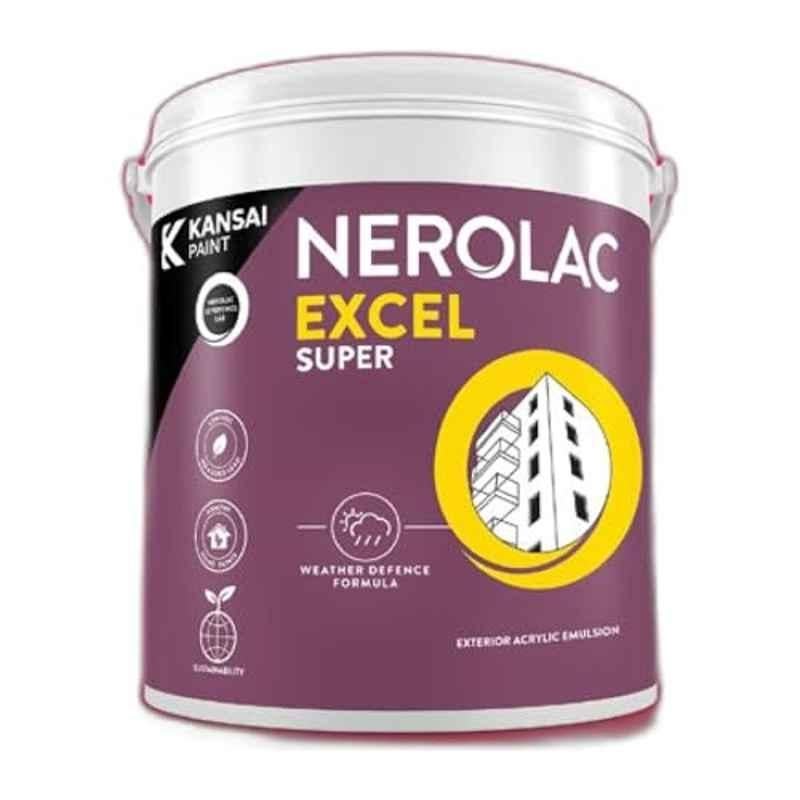 Nerolac Excel Super 20 Litre White Exterior Wall Emulsion Paint with Weather, Fade & Mildew Resistant