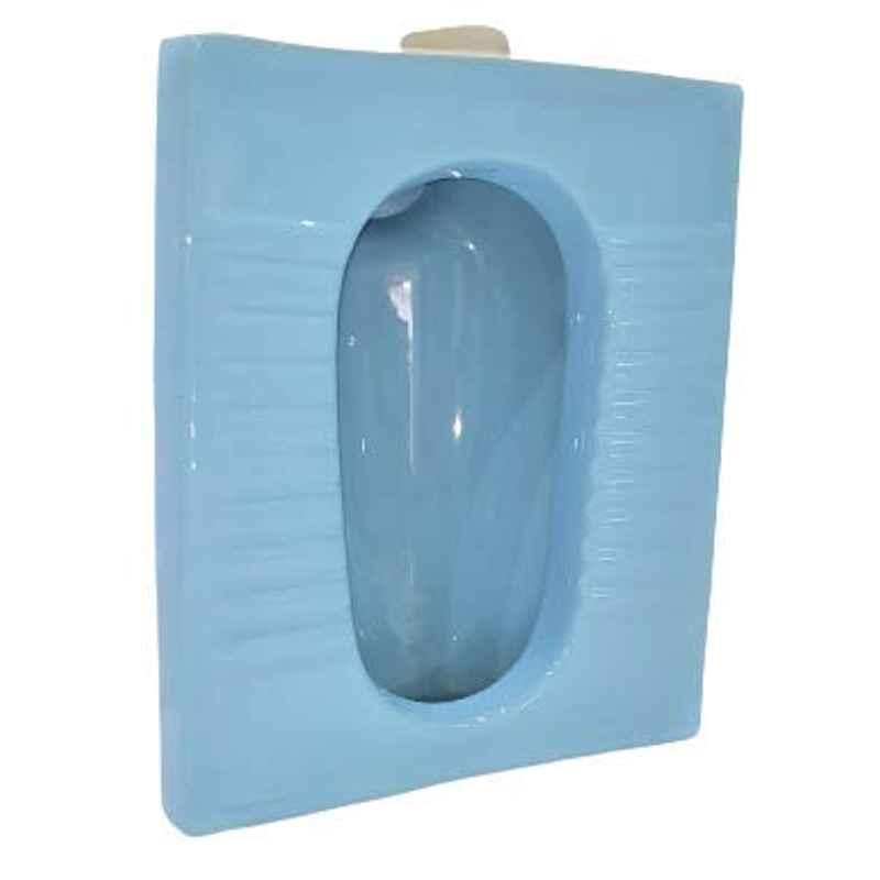 InArt 20x17 inch Ceramic Light Blue Orissa Pan Indian Toilet, INA-711