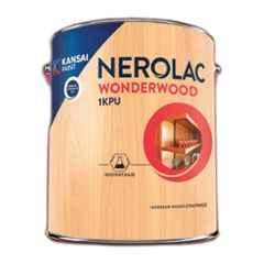 Nerolac Wonderwood 1K PU 0.5 Litre Clear Glossy Wood Coating with Scratch, Stain & UV Resistant