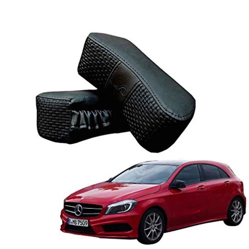 Kozdiko 2 Pcs Memory Foam Black Luxurious Neck Rest Set for Mercedes Benz A-Class, koz_18306