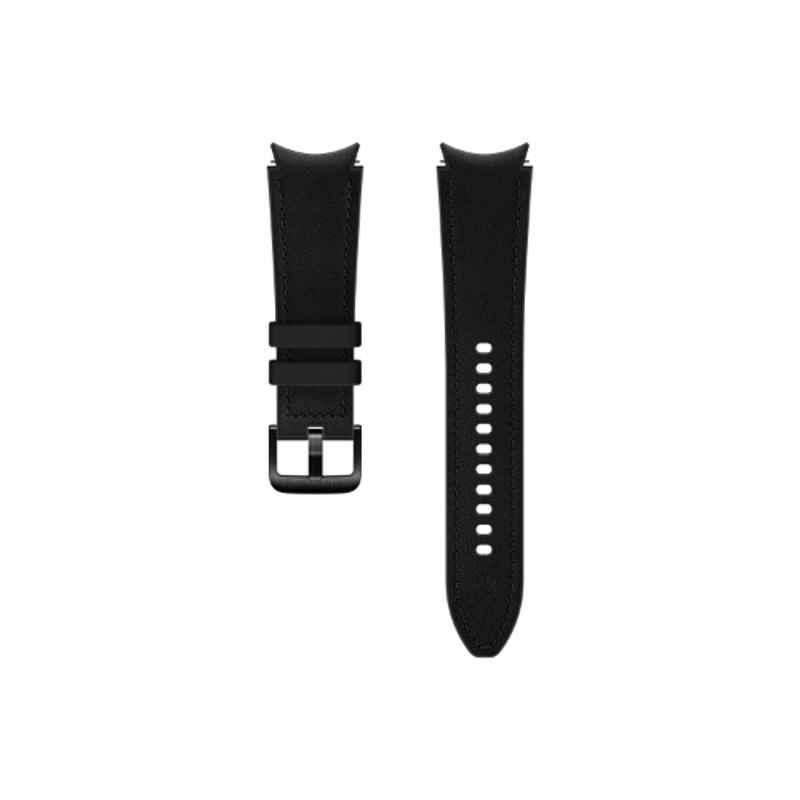 Samsung 46mm Fluoroelastomer & Leather Black Band Strap for Galaxy Watch 4, ET-SHR89LBEGWW