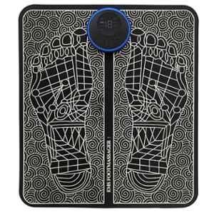 Arten Silicone Black Rechargeable EMS Foot Massager Mat, MD179