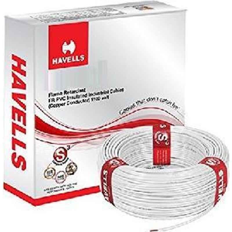 HavellsLifeLine Plus WHFFDNWG1025 HRFR PVC Insulated Flexible Cable Single Core 25 Sq. mm - White