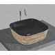 Uken (Dream Wood-604) Imported Luxury European Style Designing Bathroom Sink/Wash Basin/Table Top (Dream Wood-604) Black,Brown