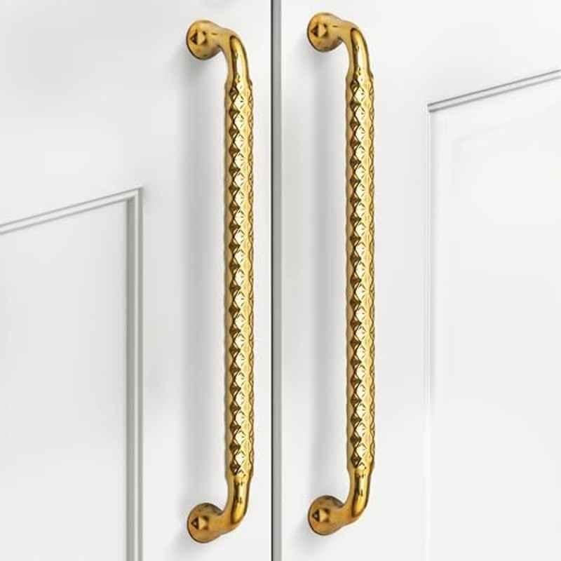 Plantex 288mm Zinc Gold PVD Finish Pull Cabinet Handle for Home & Office, APS-DTC-3710-GOLD-288MM-PK-2 (Pack of 2)