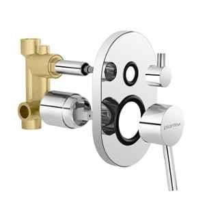 Plantex Stainless Steel & Brass Silver Chrome Finish Diverter for Bathroom