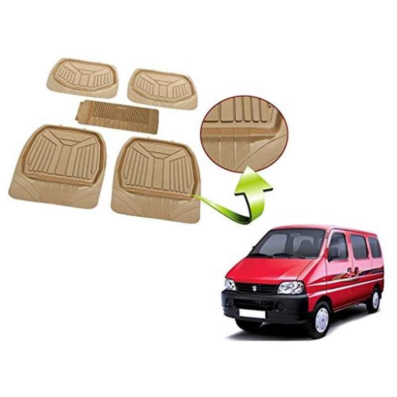Kozdiko 5 Pcs Rubber Beige 3G Rubber Mat Set for Maruti Swift