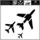 Kayra Decor 16x24 inch PVC Airplane/Flight Wall Design Stencil, KHSNT043