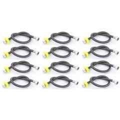 Senkiddpro 24 inch Stainless Steel Black Connection Pipe (Pack of 12)