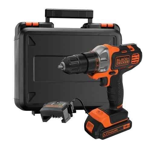 Black & Decker Cordless Drill Driver 18V Battery + Charger BCD001C1-GB