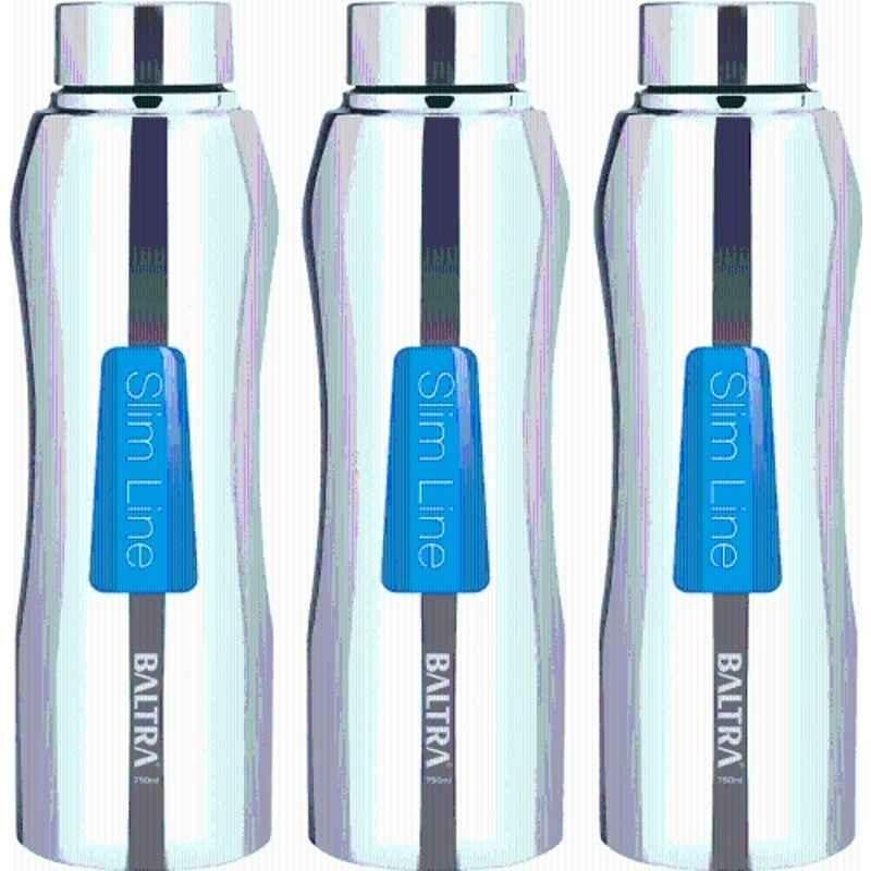 Baltra Fogg 750ml Stainless Steel Silver Water Bottle, BSL-291 (Pack of 3)