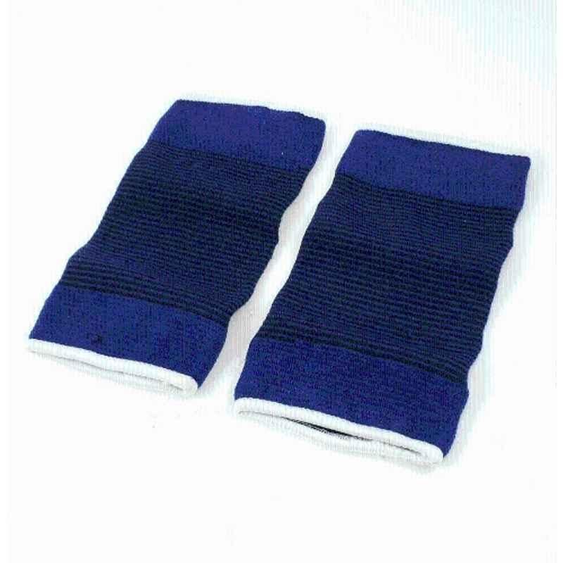 Matrica Blue Striped Padded Elastic Knee Support Sleeve, Size: Free