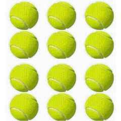 Fairbizps 97g Rubber Green Tennis Cricket Ball (Pack of 12)