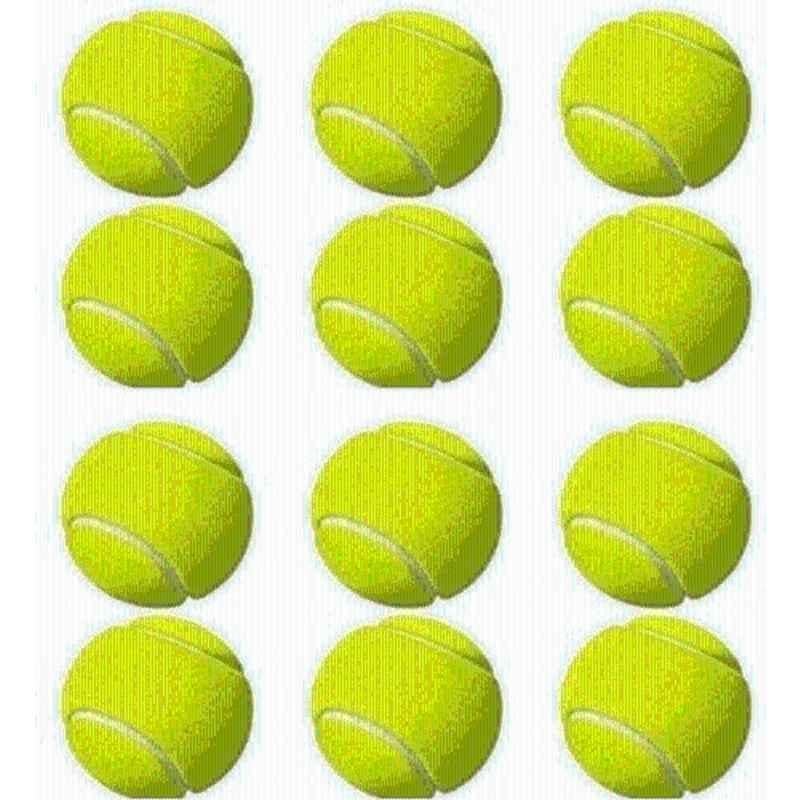 Fairbizps 97g Rubber Green Tennis Cricket Ball (Pack of 12)