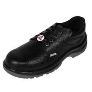 Acme Eris Leather Low Ankle Steel Toe Black Safety Shoes, Size: 8