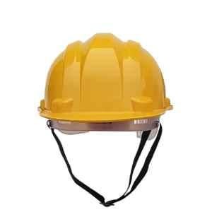 Ladwa ABS PVC Yellow Free Size Heavy Duty Superior Nape Safety Helmet, LSI-Helmet-YNP70 (Pack of 70)