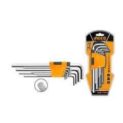 Ingco 9 Pcs CR-V Hex Key Set, HHK11091