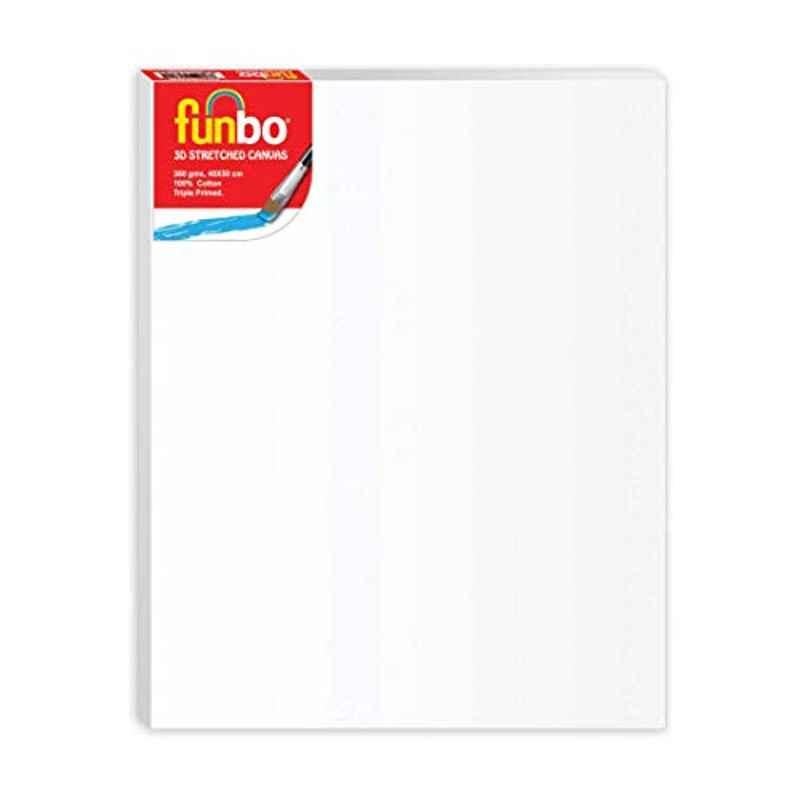Funbo 40x50cm 380 GSM Stretched 3D Canvas Board