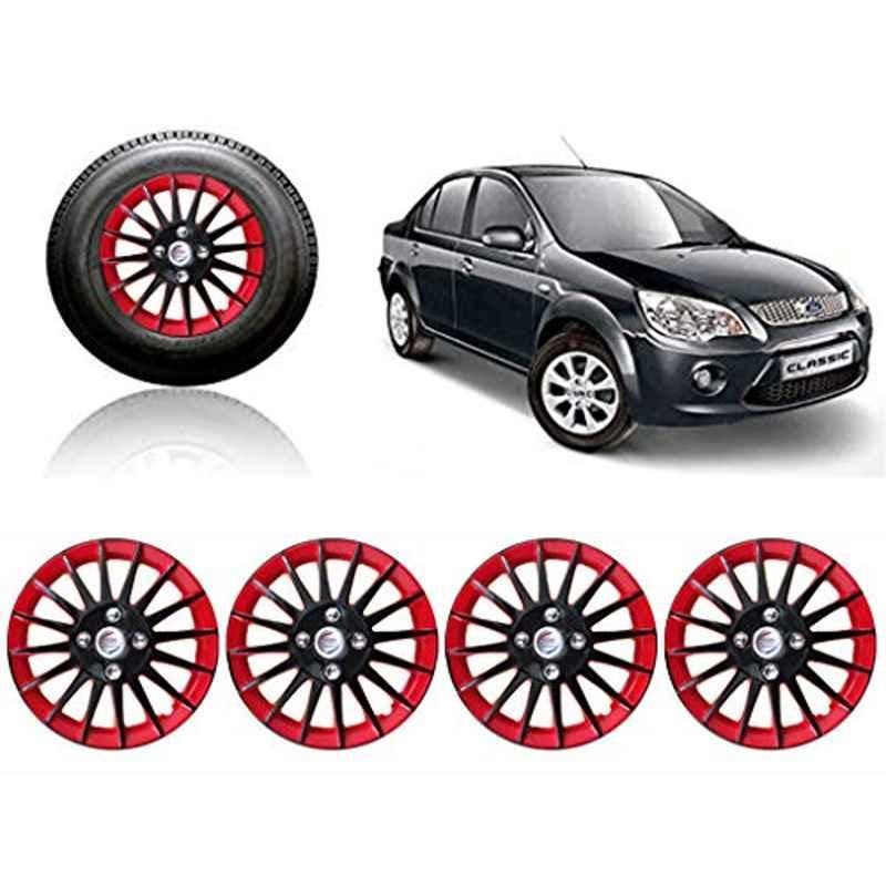 Buy Auto Pearl 4 Pcs 14 inch ABS Red & Black Car Wheel Cover Set