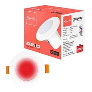 Fybros Zeno 3W Polycarbonate Red Round LED Down Light for Bedroom & Living Room, FLS5842A