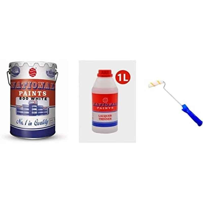 National Paints Thinner, Paint & 4 inch Paint Roller Set