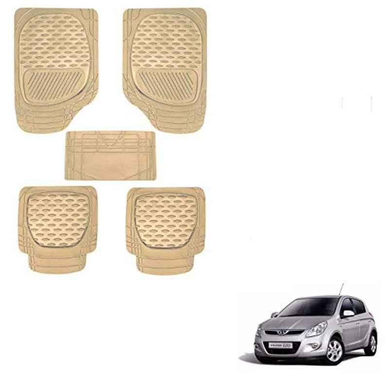 Kozdiko 6255 5 Pcs Rubber & PVC Beige Car Foot Mat Set for Hyundai Santafe