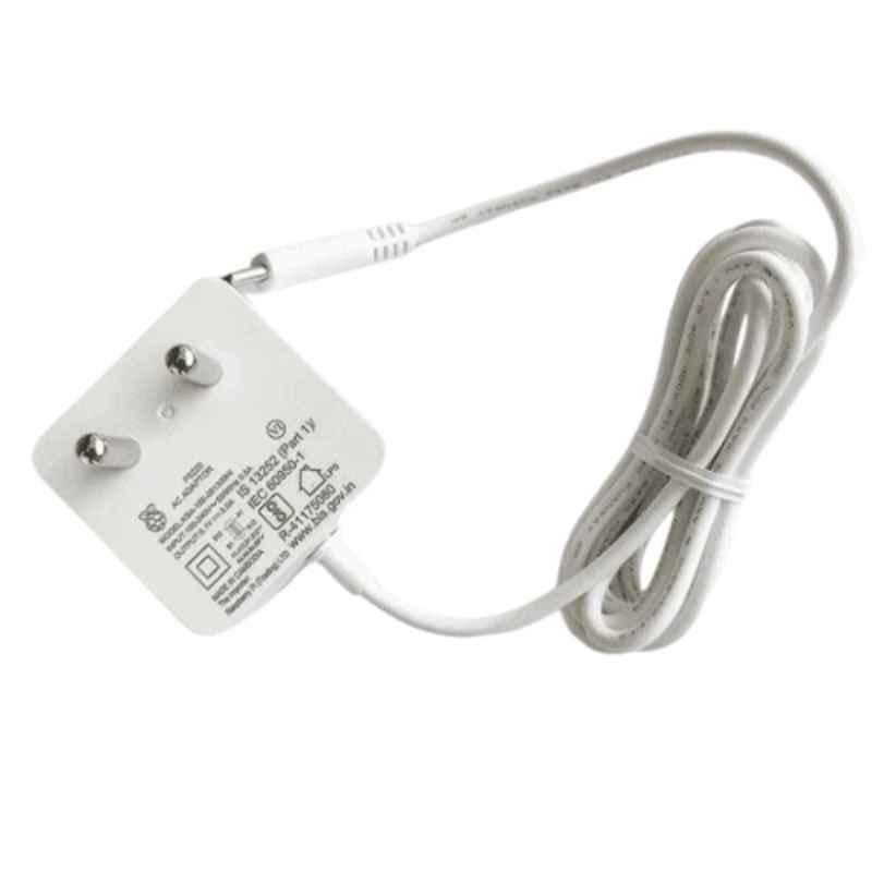 Raspberry Pi 4 15W White Official USB C Power Supply Adapter, TIFPS0034