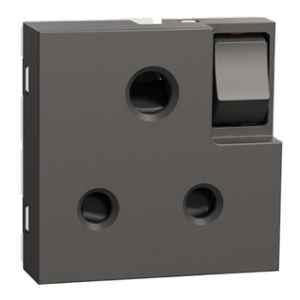Schneider Electric Miluz Zeta 6A 2 Module Polycarbonate & Polyamide Warm Grey Switched Socket, MZSWSO62M_WG, (Pack of 10)